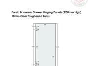 Presto Hinge Panel to suit 2100mm High Screen
